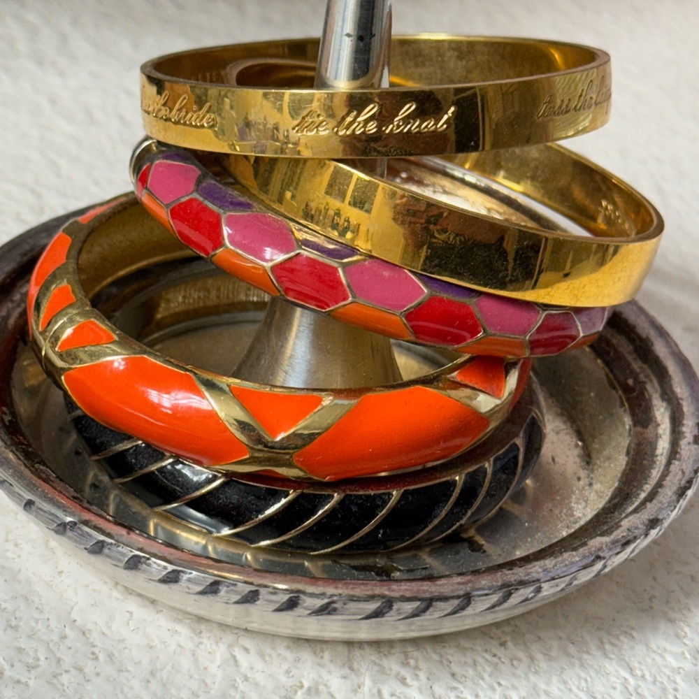 kate spade Bride, Heart of Gold Bangle Gold Bracelet & 3 Nordstrom Bangles set